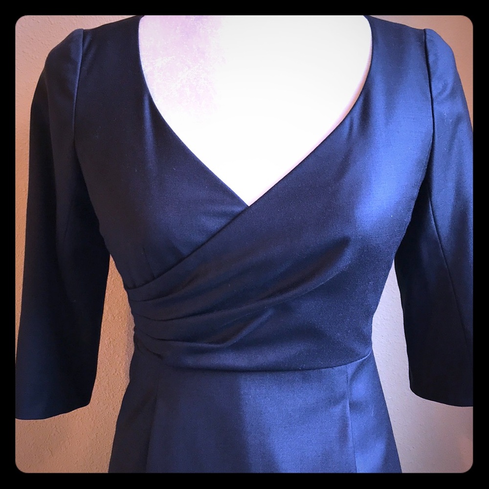 J. Crew Navy Blue Wrap Dress